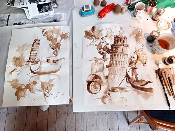 Genial Zeichnen - Sommerzeichnen mit Maja Oschmann - Vorortkurs - Atelier und Karlsaue Kassel - Bildcopyright Christin Amtsfeld